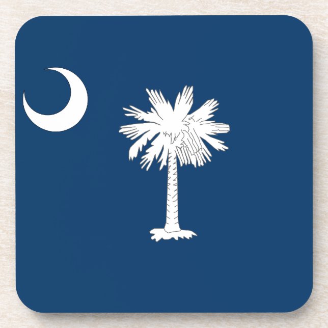South Carolinian Flag Beverage Coaster (Front)