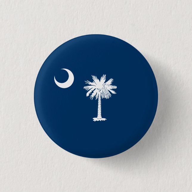 South Carolinian Flag, Flag of South Carolina Button (Front)