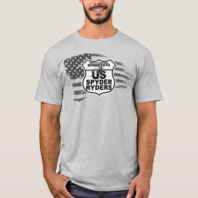 South Central Minnesota Chapter - Tattered Flag bw T-Shirt (Front)