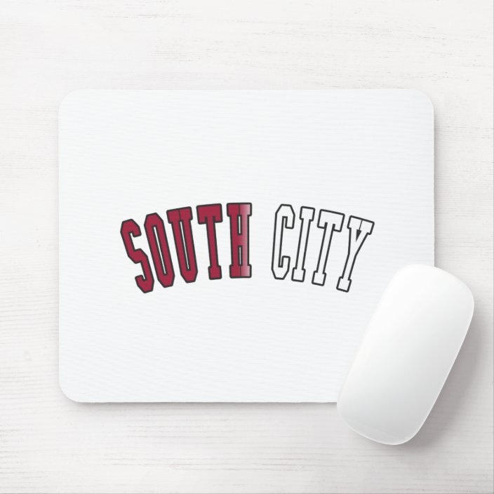South City in California State Flag Colors Mouse Pad