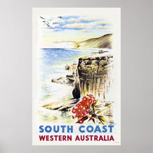 South Coast Western Australia Vintage Poster 1940