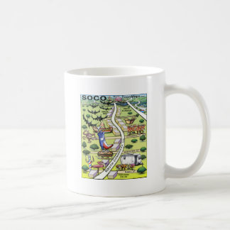 South Congress Ave ATX Cartoon Map Coffee Mug