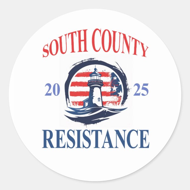 South County Resistance. Sheet of six stickers (Front)