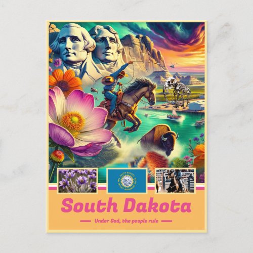South Dakota Adventure Historic Landscapes Postcard