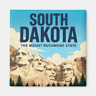 South Dakota Badlands Black Hills Mount Rushmore Magnet