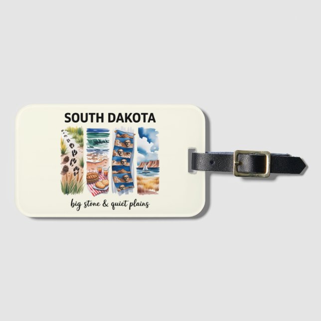 South Dakota – Big Stone & Quiet Plains Luggage Tag (Front Horizontal)