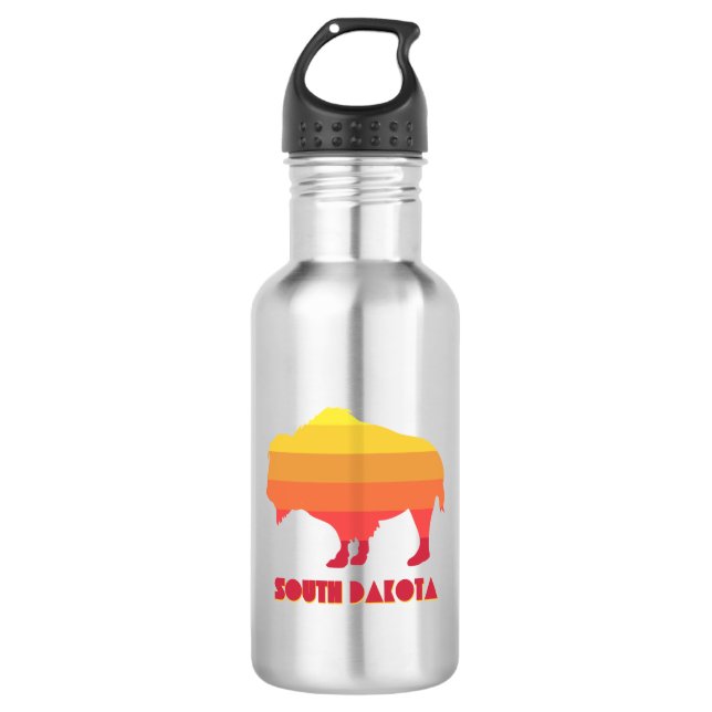 South Dakota Bison Stainless Steel Water Bottle (Front)