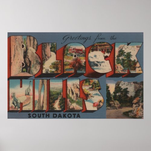 South Dakota _ Black Hills _ Mt Rushmore Poster