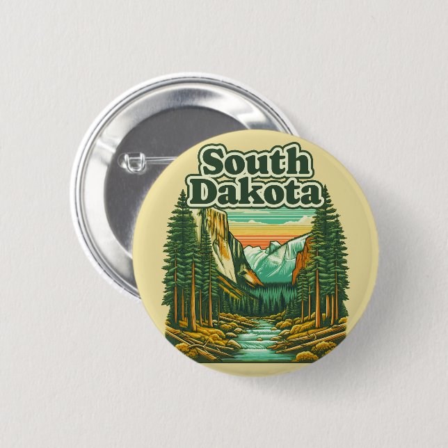 South Dakota Button (Front & Back)