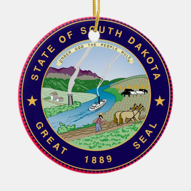South Dakota* Christmas Ornament (Front)