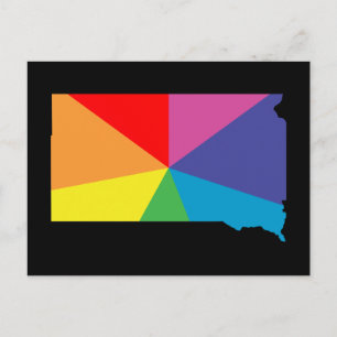 south dakota color burst postcard