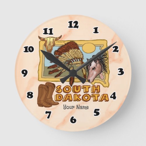 South Dakota custom name clock