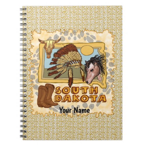 South Dakota custom name  notebook