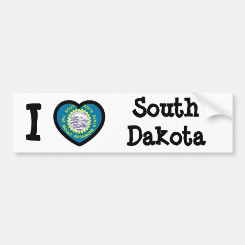 South Dakota Flag Bumper Sticker