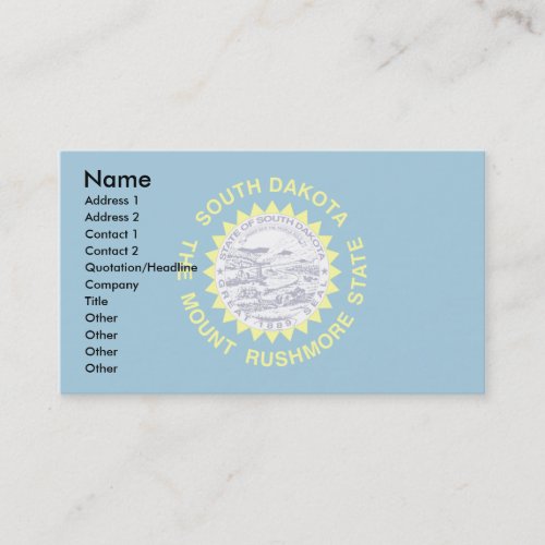 South Dakota Flag Business Card Templates