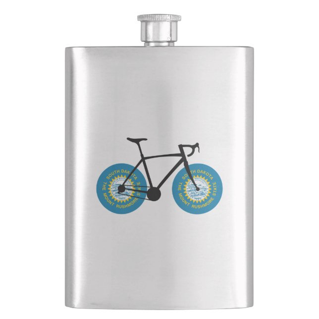 South Dakota Flag Cycling Flask (Front)