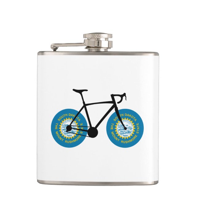 South Dakota Flag Cycling Flask (Front)