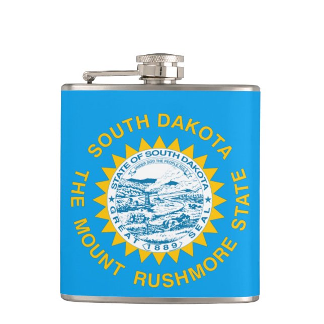 South Dakota flag Flask (Front)