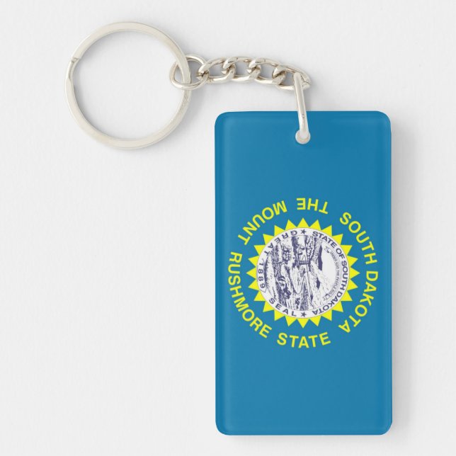 South Dakota flag Keychain (Front)