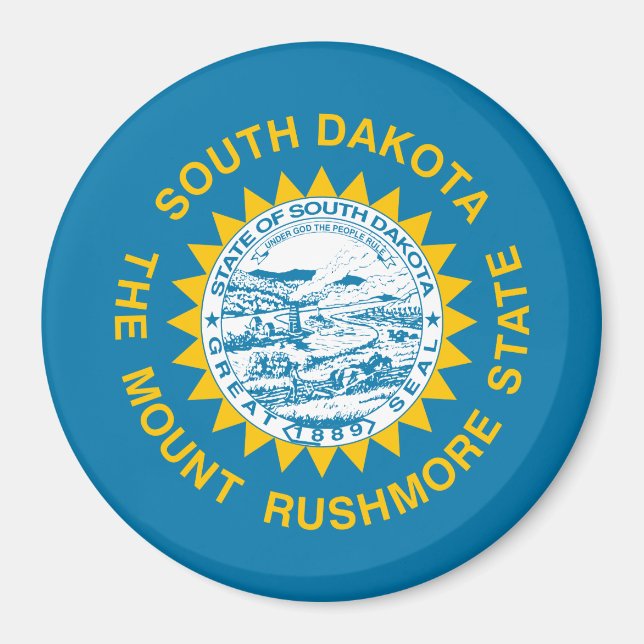 South Dakota Flag Magnet (Front)
