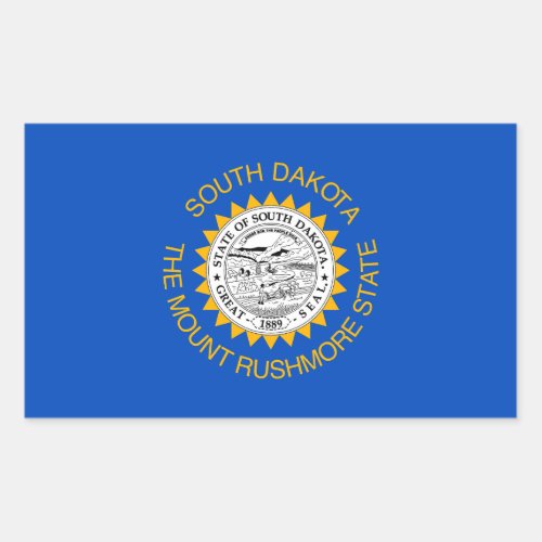 South Dakota Flag Rectangular Sticker