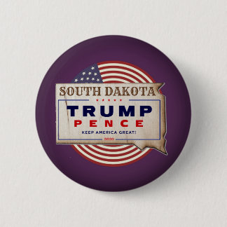 South Dakota for Trump Pence 2020 Button