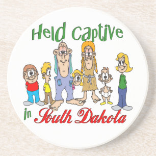 South Dakota Funny Trailer Park Sandstone Coaster