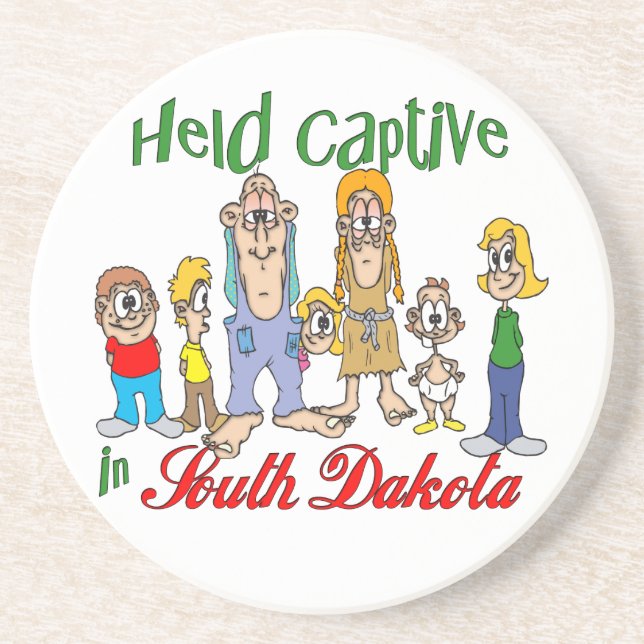 South Dakota Funny Trailer Park Sandstone Coaster (Front)
