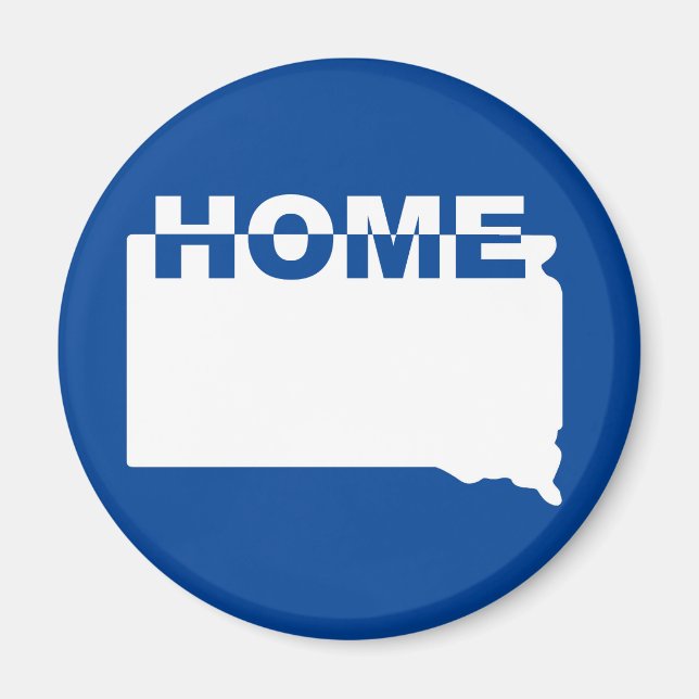 South Dakota Home Away From State Fridge Magnet (Front)