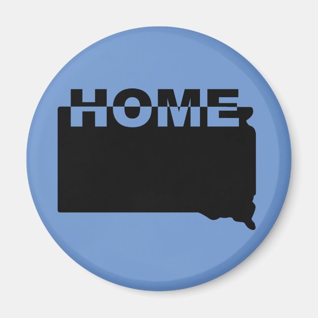 South Dakota Home Away From State Fridge Magnet (Front)