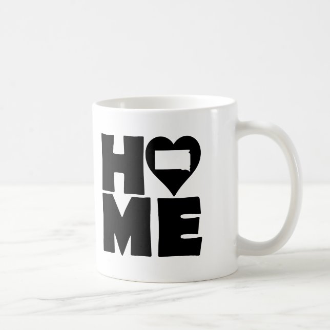 South Dakota Home Heart State Mug or Travel Mug (Right)