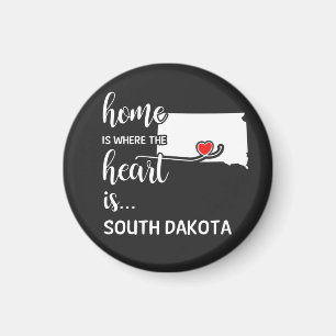 South Dakota home is where the heart is Magnet