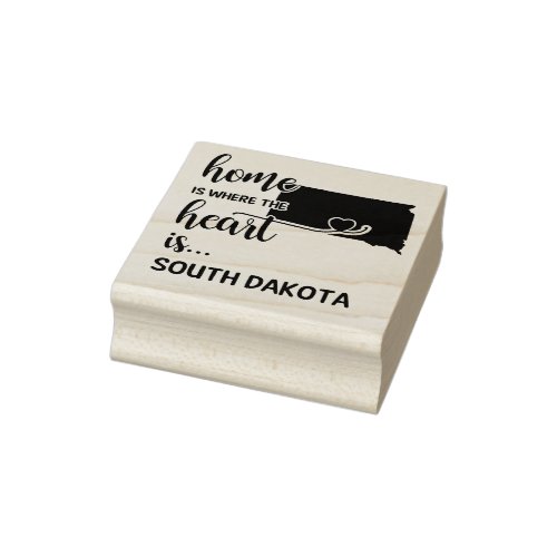 South Dakota home is where the heart is Rubber Stamp