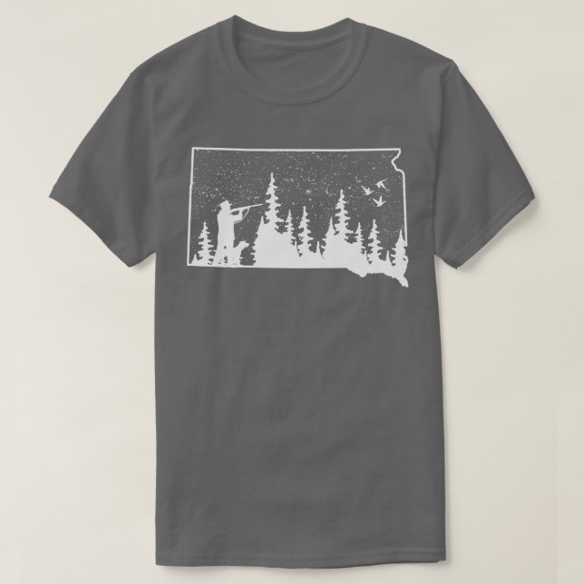 South Dakota Hunting Duck T-Shirt (Design Front)