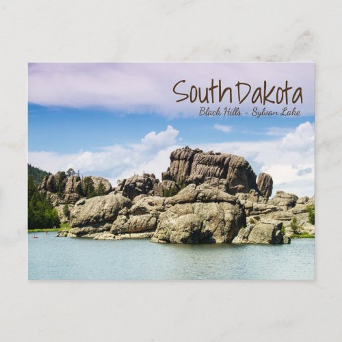 South Dakota Lake Sylvan Postcard