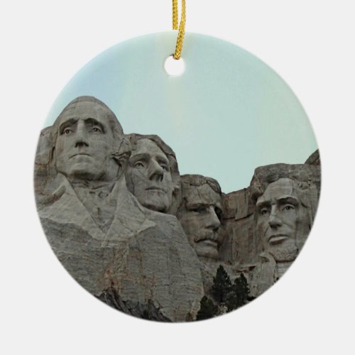 South Dakota Mount Rushmore State Ceramic Ornament
