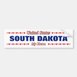 [ Thumbnail: South Dakota - My Home - United States; Hearts Bumper Sticker ]