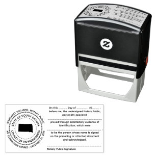 South Dakota Notary Public Acknowledgement Stamp