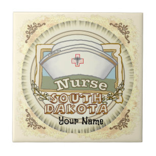 South Dakota Nurse Ceramic Tile