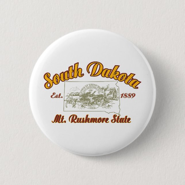 South Dakota Pinback Button (Front)