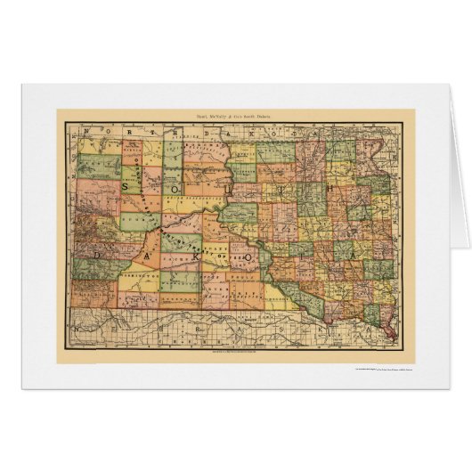 South Dakota Railroad Map 1892 (Front Horizontal)