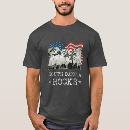 South Dakota Souvenir Gifts Mt Rushmore T_Shirt