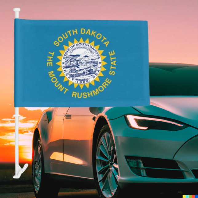 South Dakota State Car Flag (South Dakota State Car Flag)