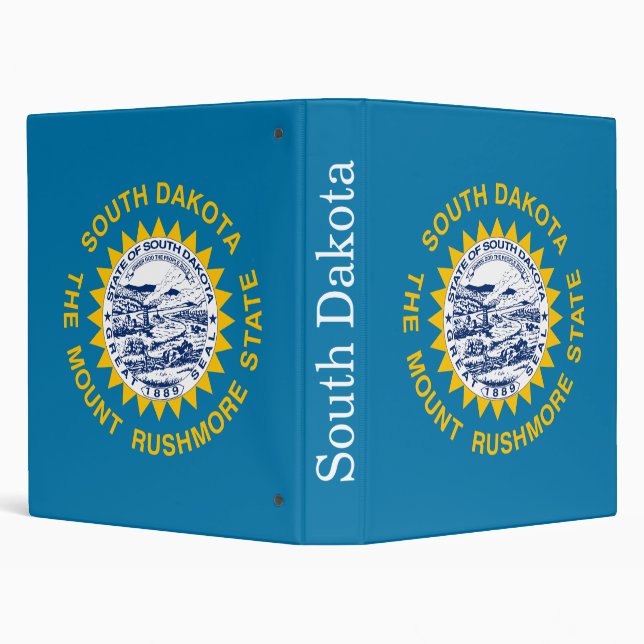 South Dakota State Flag 3 Ring Binder (Background)