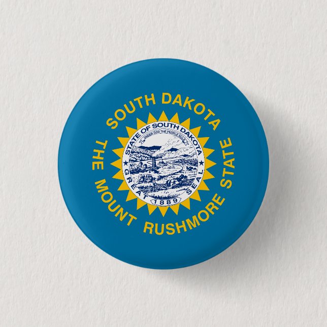 South Dakota State Flag Button (Front)