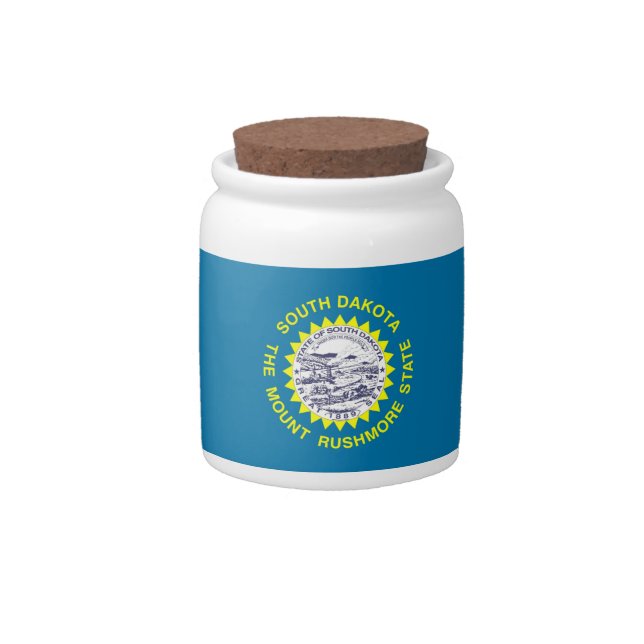 South Dakota State Flag Candy Jar (Front)