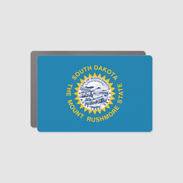 South Dakota State Flag Car Magnet (Front)