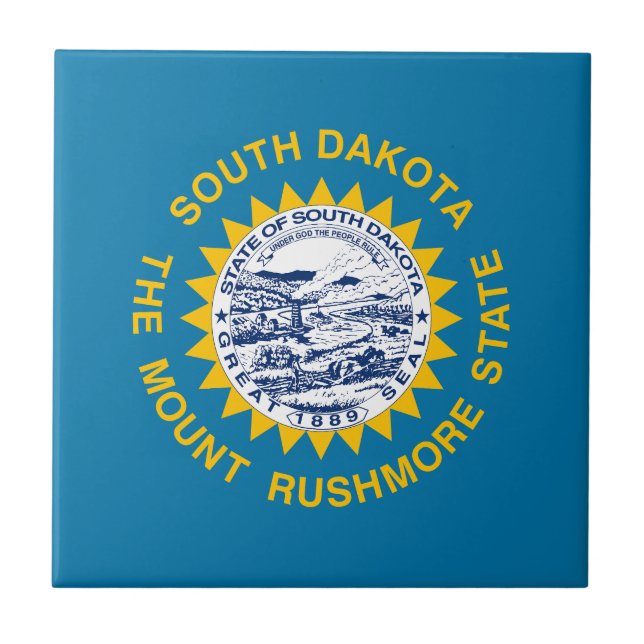 South Dakota State Flag Ceramic Tile (Front)
