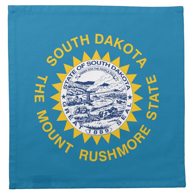 South Dakota State Flag Cloth Napkin (Front)