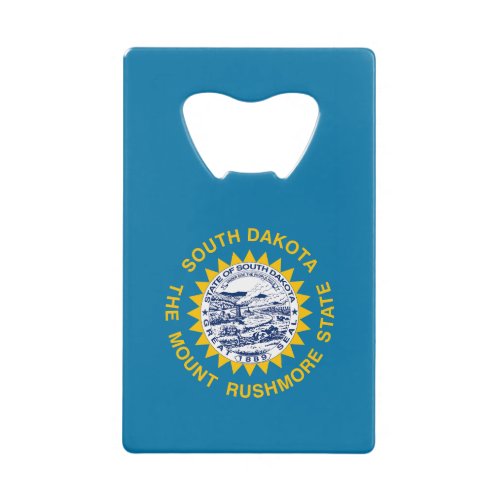 South Dakota State Flag Credit Card Bottle Opener